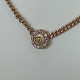 GUCCI - Double G Crystal Flower Rose-gold Tone Necklace