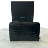 SAINT LAURENT - Cassandre YSL Croc Wallet