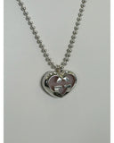 GUCCI - Love Britt Interlocking GG Heart - Silver & Opal Set