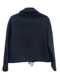 JAC + JACK - Black Felt Wool Zip Up Jacket Sz S