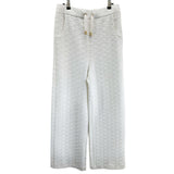 BALMAIN - White Monogram Wide Leg Pants Sz FR38 / Medium