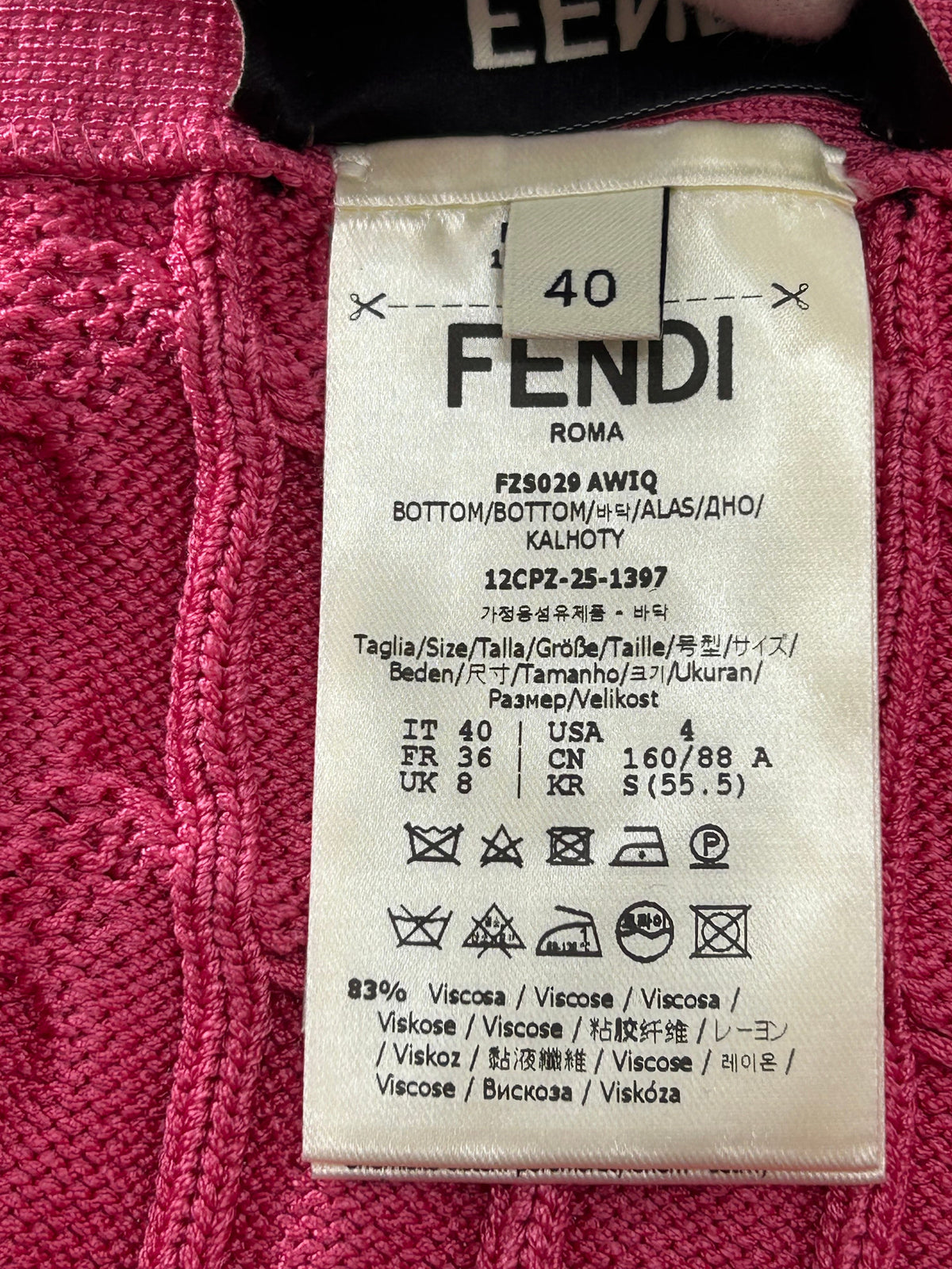 FENDI - *Current* Pink Cardigan & Skirt Set