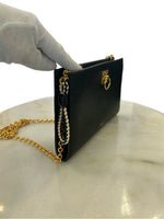 MULBERRY - Iris Chain Wallet in Black Grain Leather