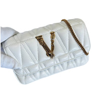 VERSACE - Vertus White Quilted Mini Bag