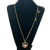 LOUIS VUITTON - Crystal & Wood Sphere Pendant Necklace