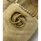GUCCI - GG Marmont Raffia Espadrilles Sz 39