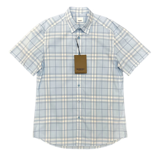 BURBERRY - Caxton Dusty Blue Check Shirt Sz Men’s L