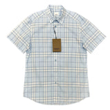 BURBERRY - Caxton Dusty Blue Check Shirt Sz Men’s L