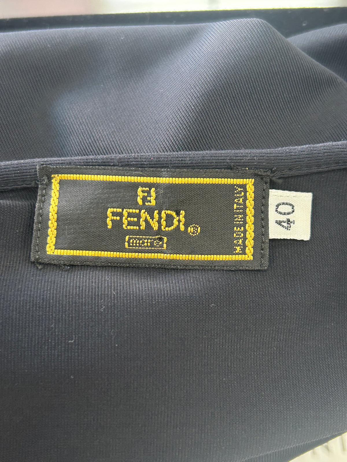 FENDI - Black Cowl Neck Slip Dress Sz S