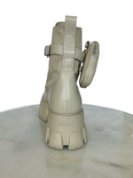 PRADA - Monolith Leather and Re-Nylon Boots with Pouch - EU 37.5