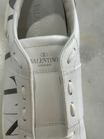 VALENTINO - VLTN Open White Leather Sneakers Men’s Sz 42