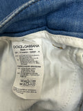 DOLCE & GABBANA - Embellished Cropped Wide Leg Jeans Sz IT 44