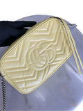 GUCCI - GG Marmont Yellow Quilted Shoulder Bag