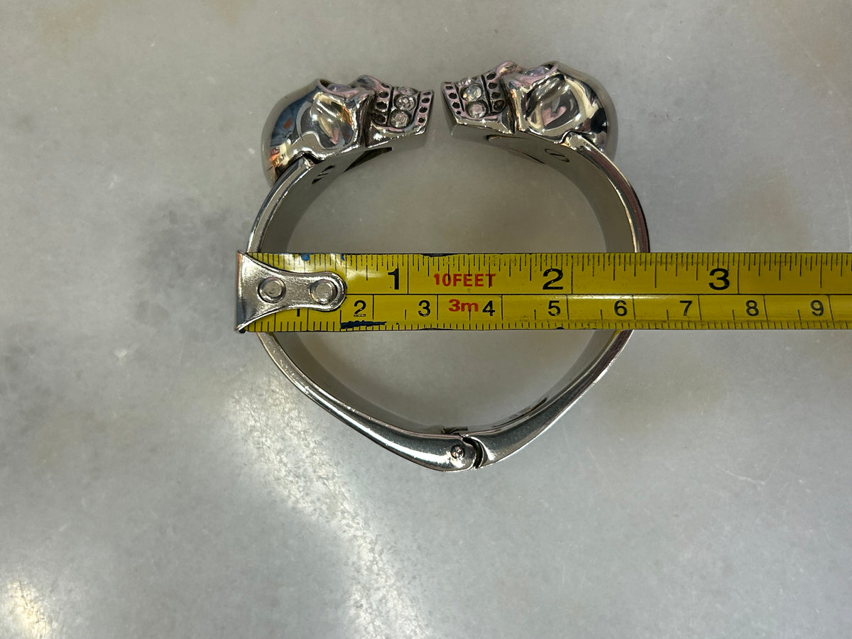 Alexander McQueen - Twin Crystal Skull Cuff Bracelet