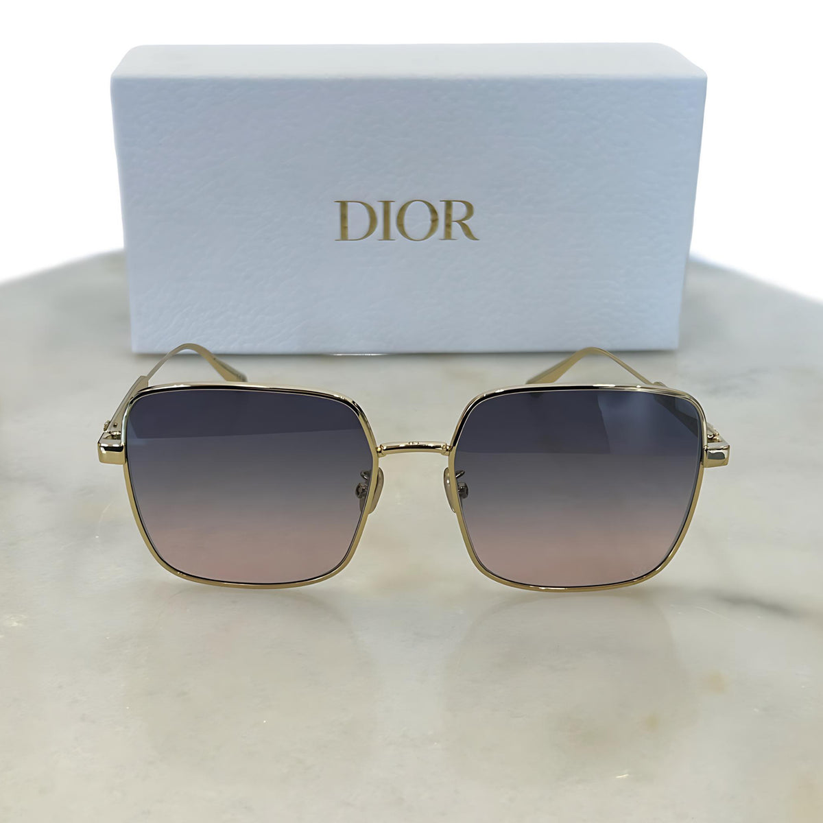 DIOR - DiorCannage S1U Gold Square Sunglasses