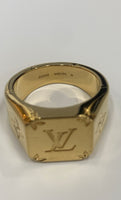 LOUIS VUITTON - Monogram Signet Ring Sz M