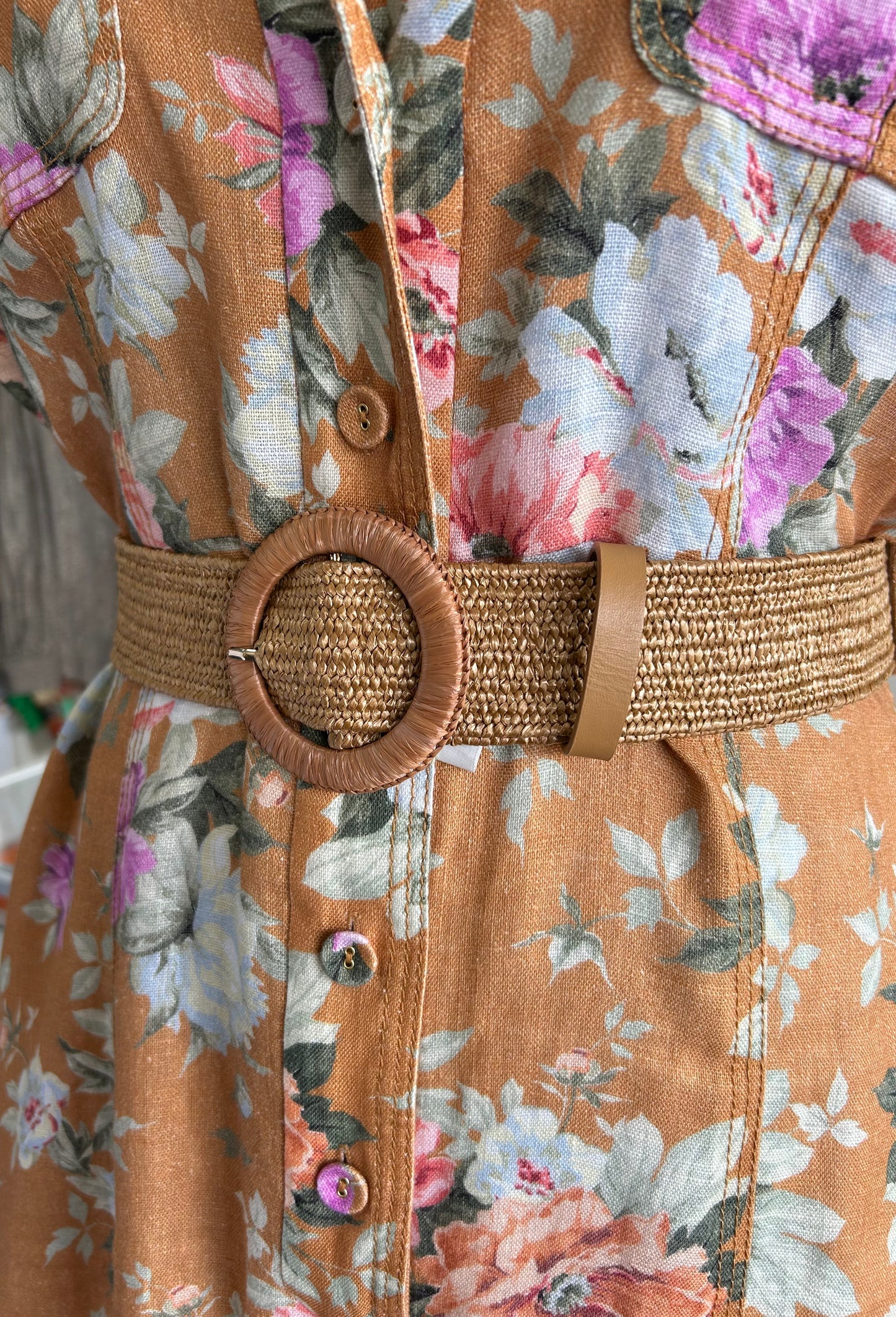 ZIMMERMANN - Pattie Floral Print Linen Jumpsuit Sz 3