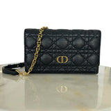 DIOR - Caro Pouch Chain Bag - Black Cannage Leather