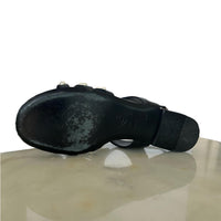 CHANEL - Pearl & Leather Bow Sandals Sz 40C