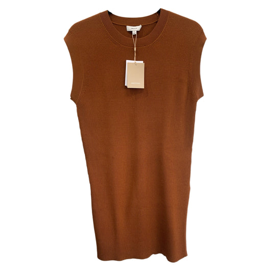 OROTON - Cognac Sleeveless Rib Knit Top - Sz S