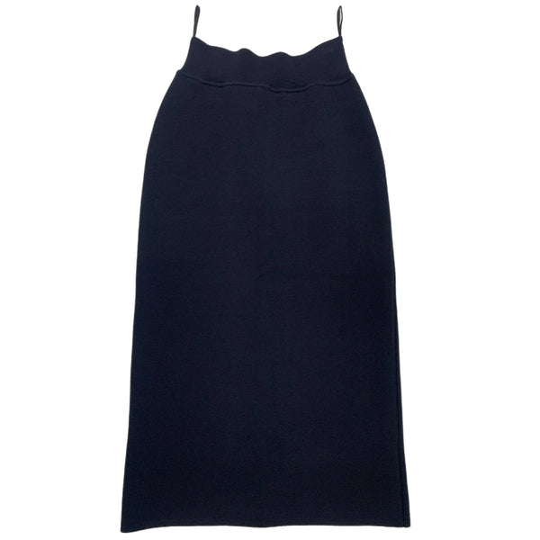 SCANLAN THEODORE - Navy Crepe Knit Skirt Sz L