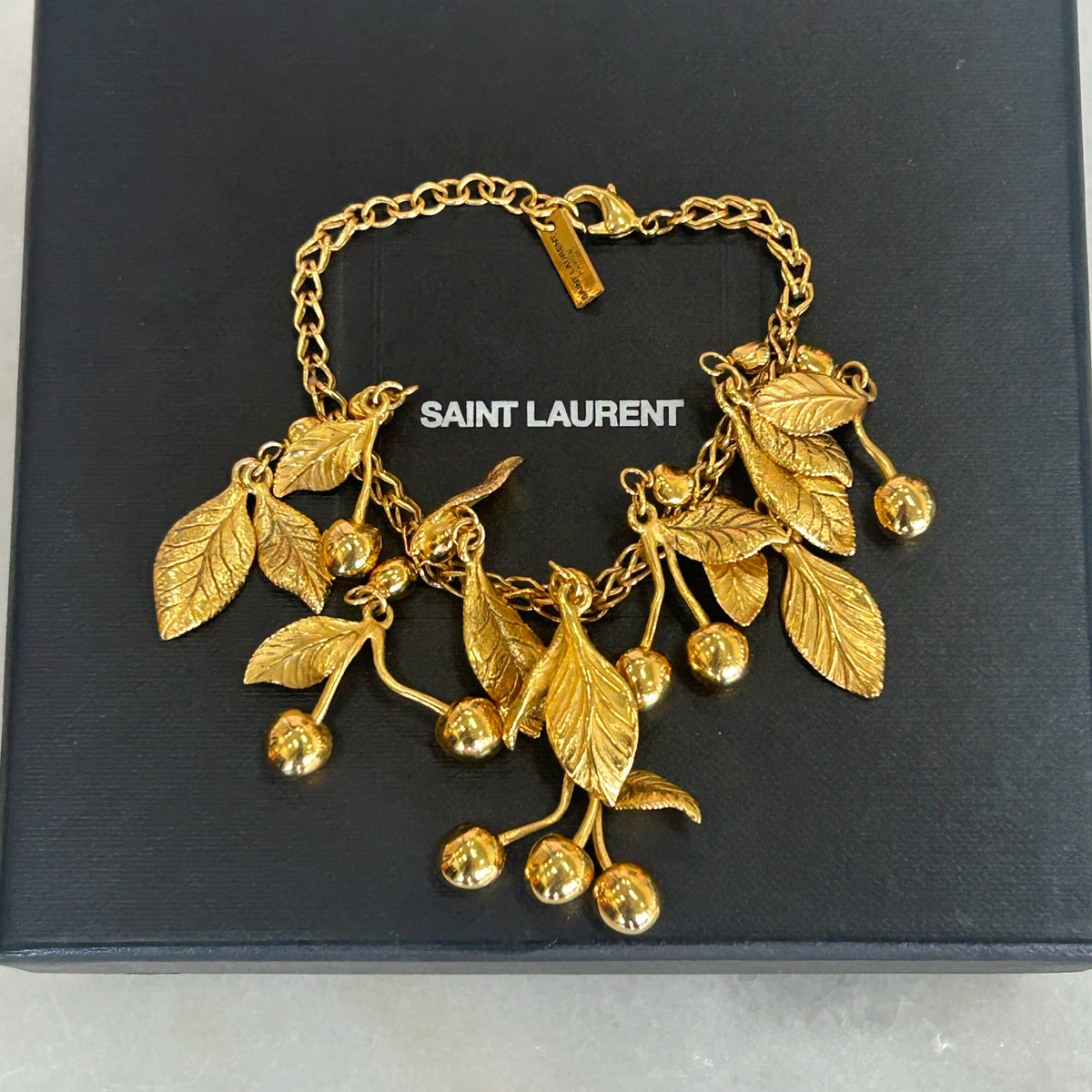 SAINT LAURENT - Leaves Charm Bracelet