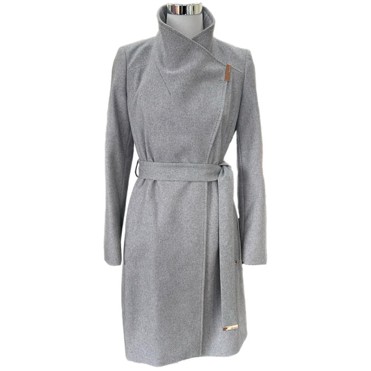 TED BAKER - Sandra Funnel Neck Wrap Coat Sz 2