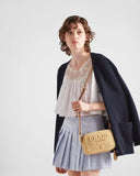 PRADA - Raffia Crochet Shoulder Bag