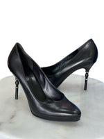 GUCCI - Bamboo Stem Heels Black Leather - Sz 40