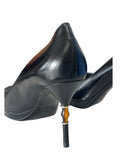 GUCCI - Bamboo Stem Heels Black Leather - Sz 40