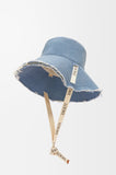 LOEWE - Frayed Fisherman Hat in Denim & Calfskin