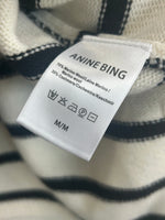 ANINE BING - Courtney Sweater in Ivory/Black Sz M