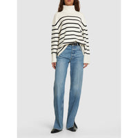 ANINE BING - Courtney Sweater in Ivory/Black Sz M
