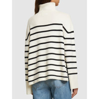 ANINE BING - Courtney Sweater in Ivory/Black Sz M