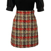 GUCCI - Multicoloured Tweed Skirt Sz 40