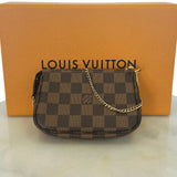 LOUIS VUITTON - Mini Pochette Accessories in Damier Ebene