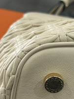 BVLGARI - Isabella Rossellini Cream Leather Bag & Strap