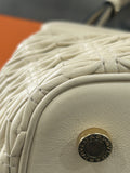 BVLGARI - Isabella Rossellini Cream Leather Bag & Strap