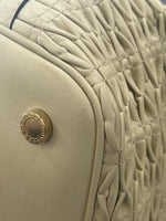 BVLGARI - Isabella Rossellini Cream Leather Bag & Strap