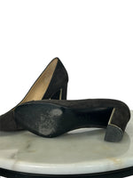 CHANEL - Suede CC Block Heels / Pumps Sz 40C