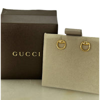 GUCCI - 18k Gold Horsebit Stud Earrings