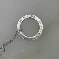 TIFFANY & CO. - 1837 Circle Silver Pendant & Chain
