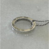 TIFFANY & CO. - 1837 Circle Silver Pendant & Chain