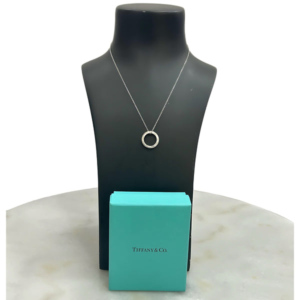 TIFFANY & CO. - 1837 Circle Silver Pendant & Chain