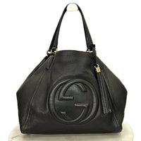 GUCCI - Soho Black Leather Tote Bag