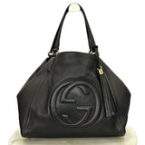 GUCCI - Soho Black Leather Tote Bag