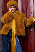 M.A.Dainty - Peach Basket Jacket in Mustard Sz M
