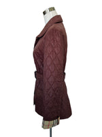 BURBERRY BRIT - Quilted Bordeaux Jacket Sz L